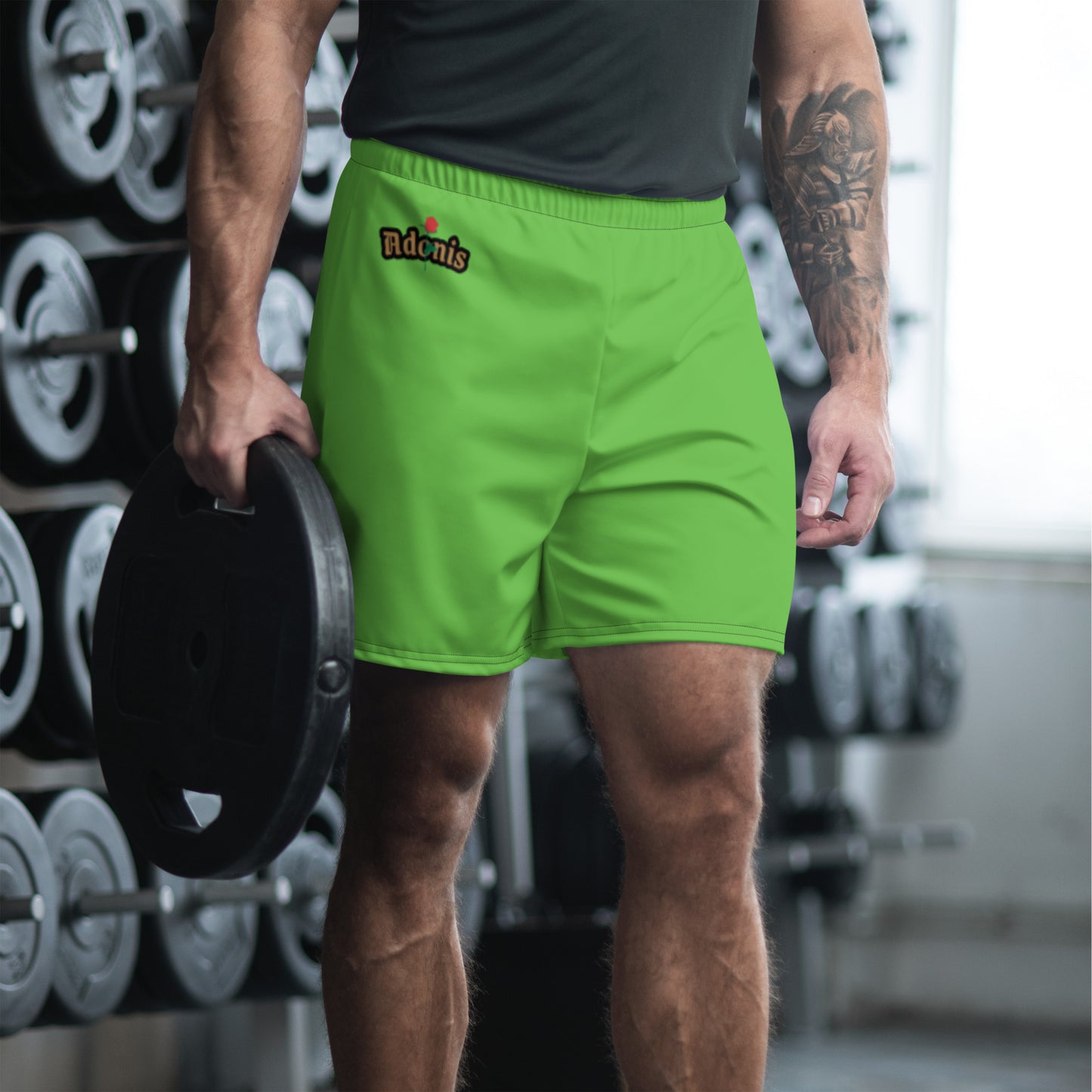 Adonis-Creations - Men's Kelly Green Athletic Long Shorts