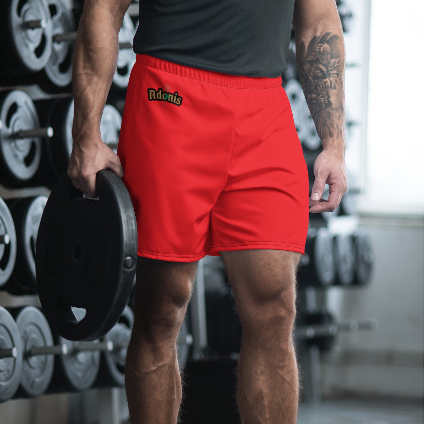 Adonis-Creations - Men's Athletic Long Shorts (Red)