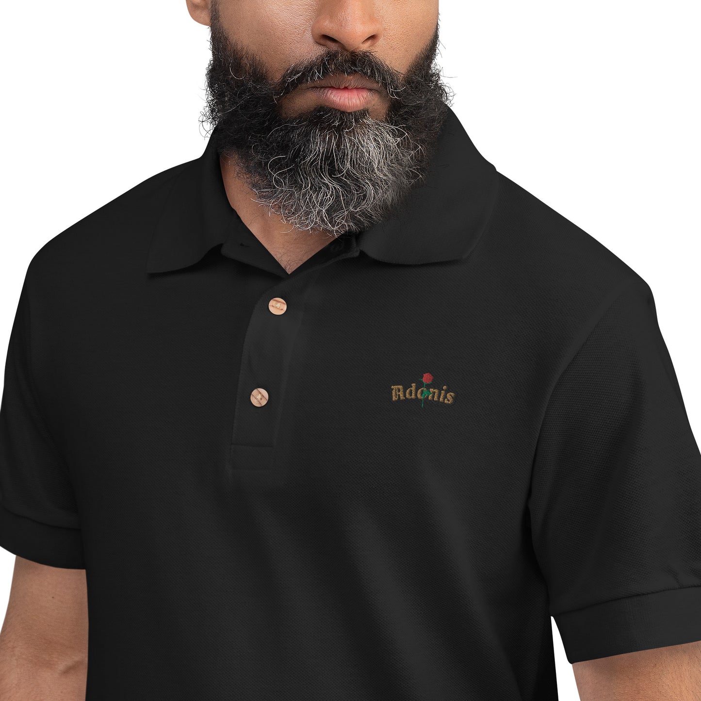Adonis-Creations - Men's Embroidered Short Sleeve Polo