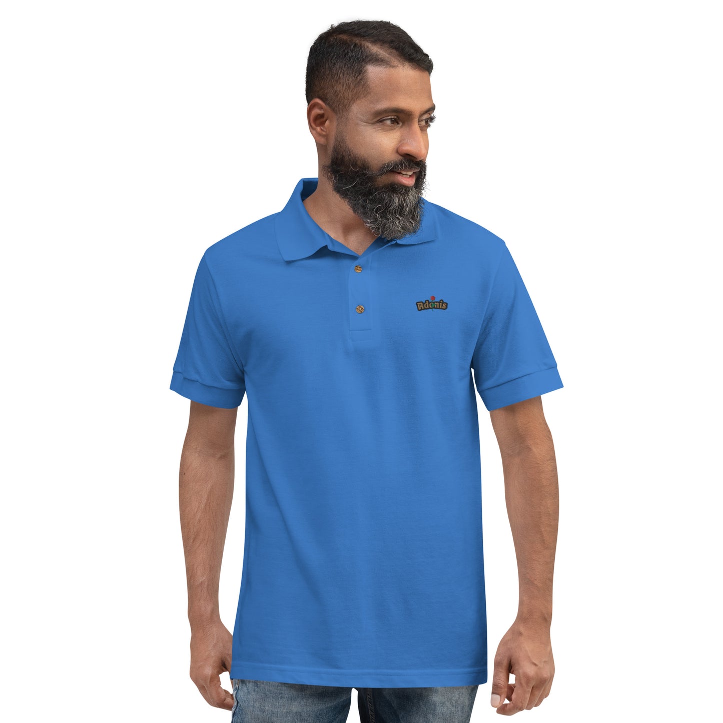 Adonis-Creations - Men's Embroidered Short Sleeve Polo
