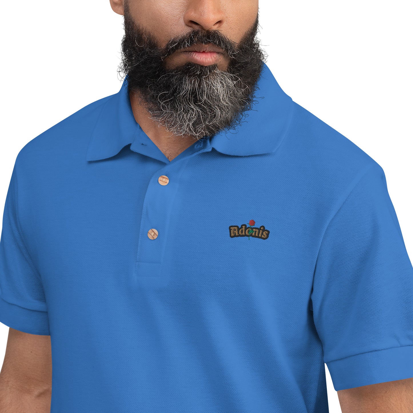 Adonis-Creations - Men's Embroidered Short Sleeve Polo