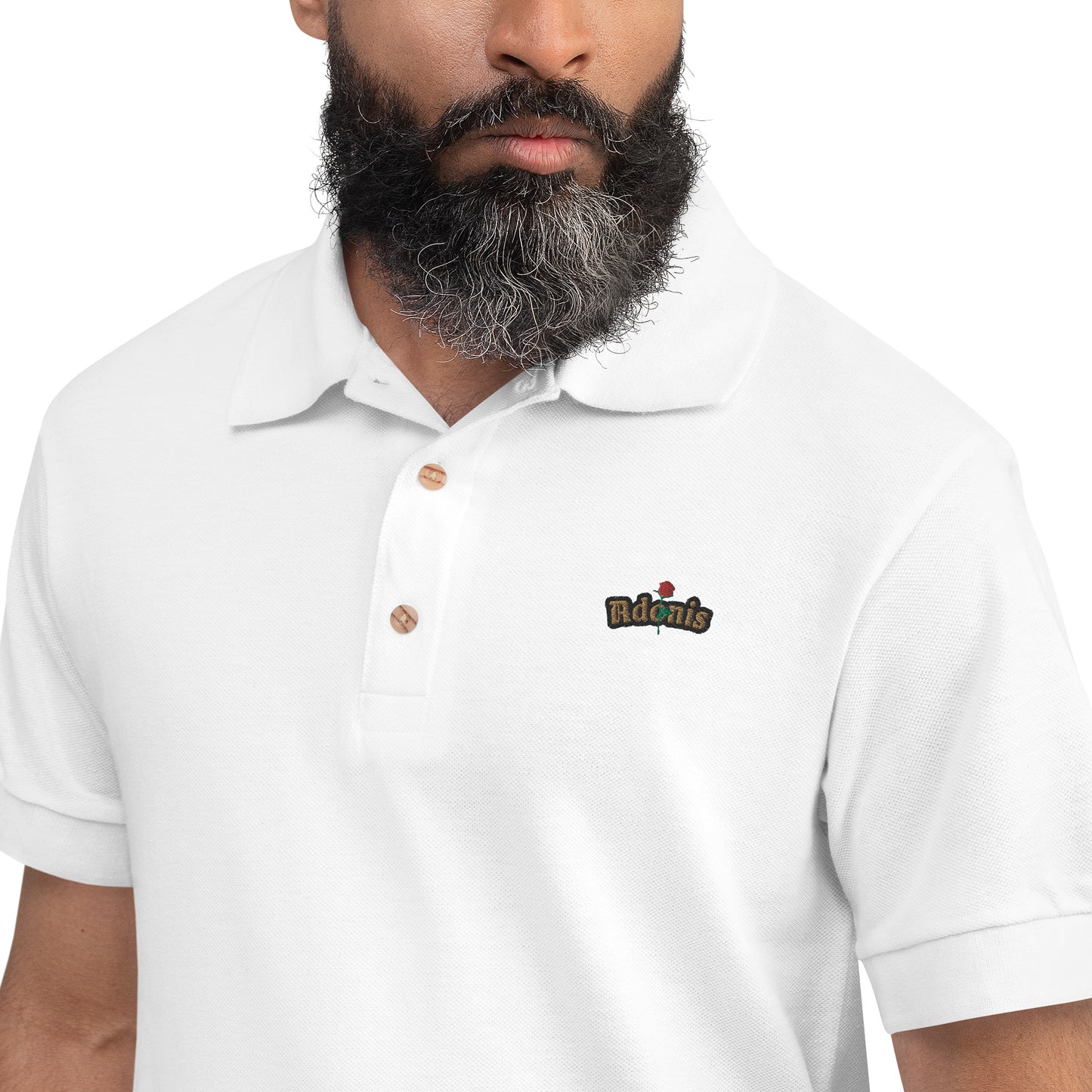 Adonis-Creations - Men's Embroidered Short Sleeve Polo