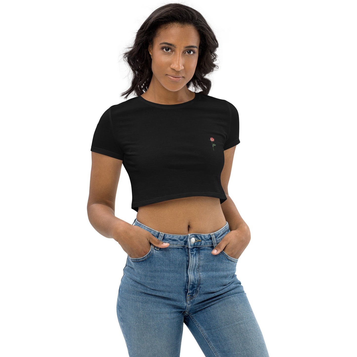 Adonis-Creations - Women's Organic Cotton Crop Digital Print