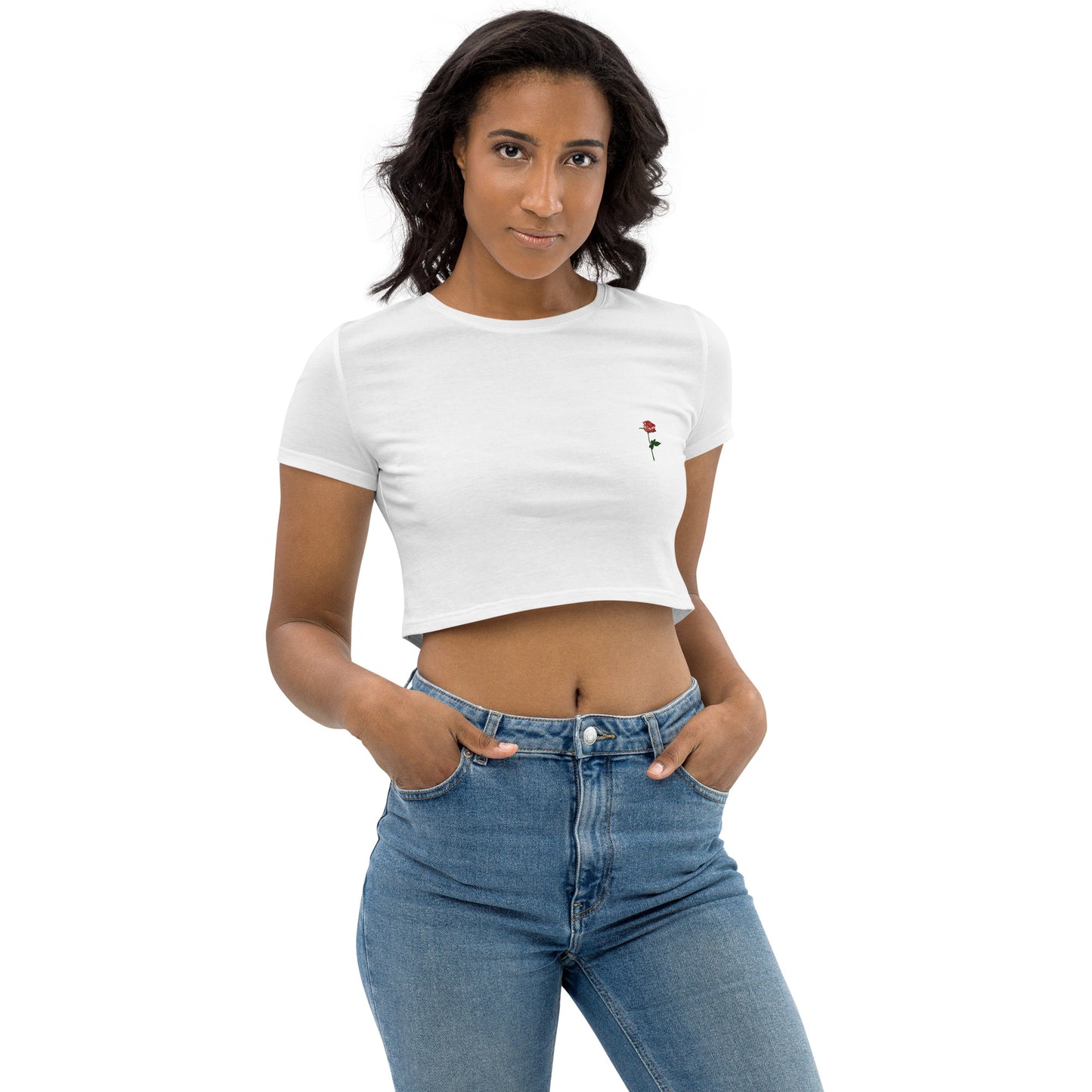 Adonis-Creations - Women's Organic Cotton Crop Digital Print