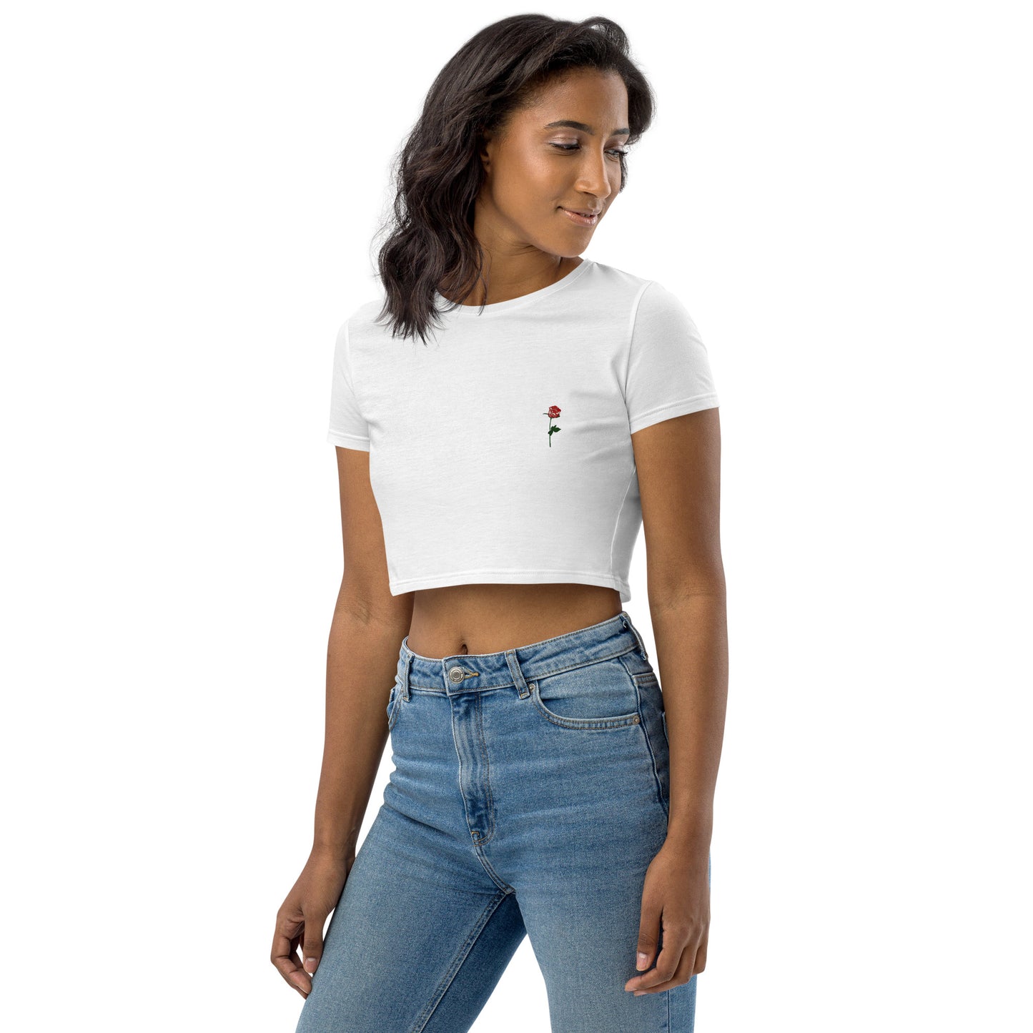 Adonis-Creations - Women's Organic Cotton Crop Digital Print