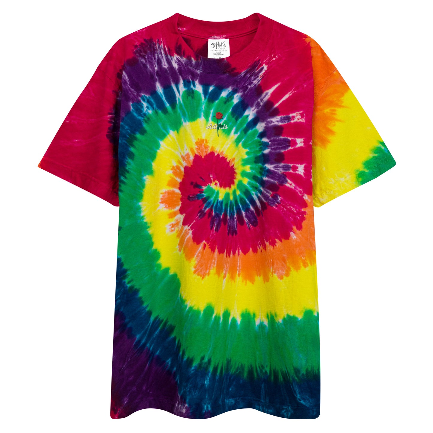 Adonis-Creations - Embroidered Unisex Tie Dye short sleeve T Shirt