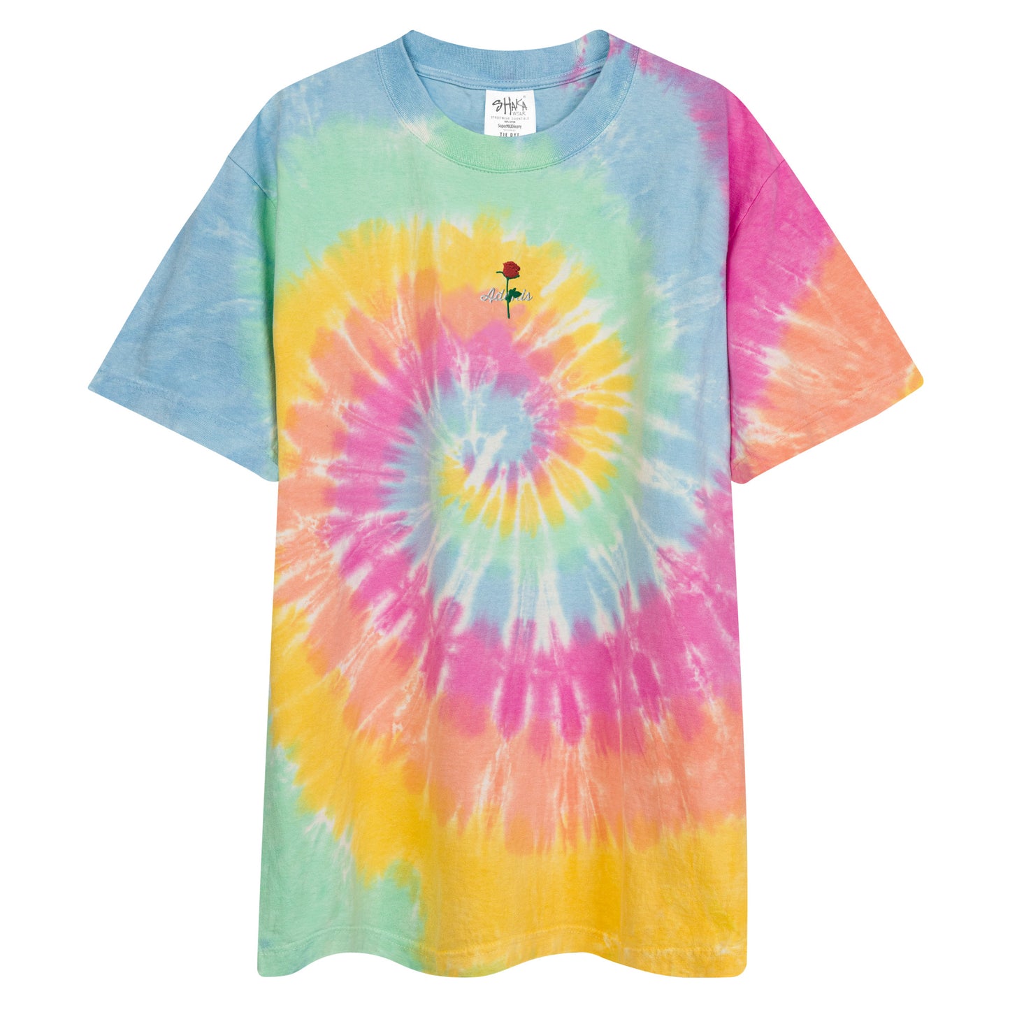 Adonis-Creations - Embroidered Unisex Tie Dye short sleeve T Shirt
