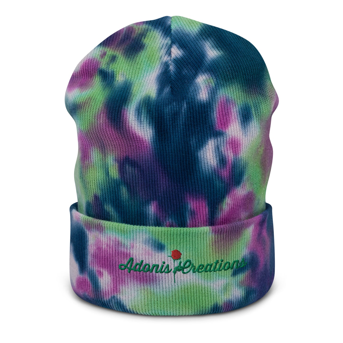 Adonis-Creations - Unisex Embroidered Tie-dye Beanie