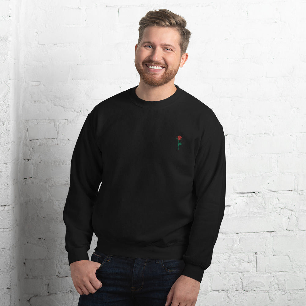 Adonis-Creations - Men's Embroidered Cotton Sweatshirt ~ Left Chest Embroidery