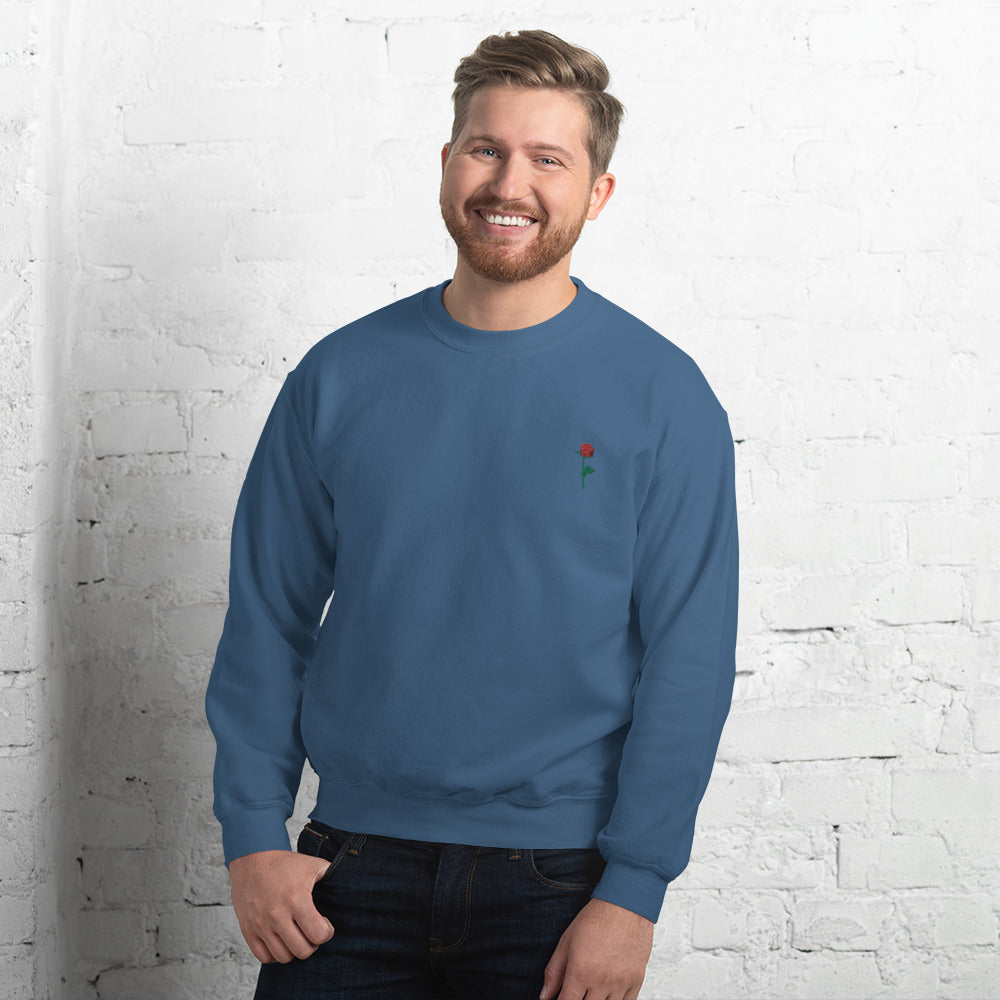 Adonis-Creations - Men's Embroidered Cotton Sweatshirt ~ Left Chest Embroidery