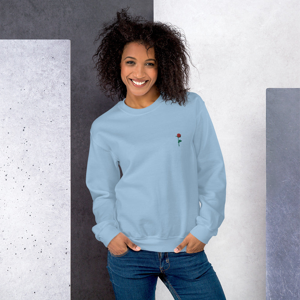 Adonis-Creations - Women's Embroidered Cotton Sweatshirt ~ Left Chest Embroidery