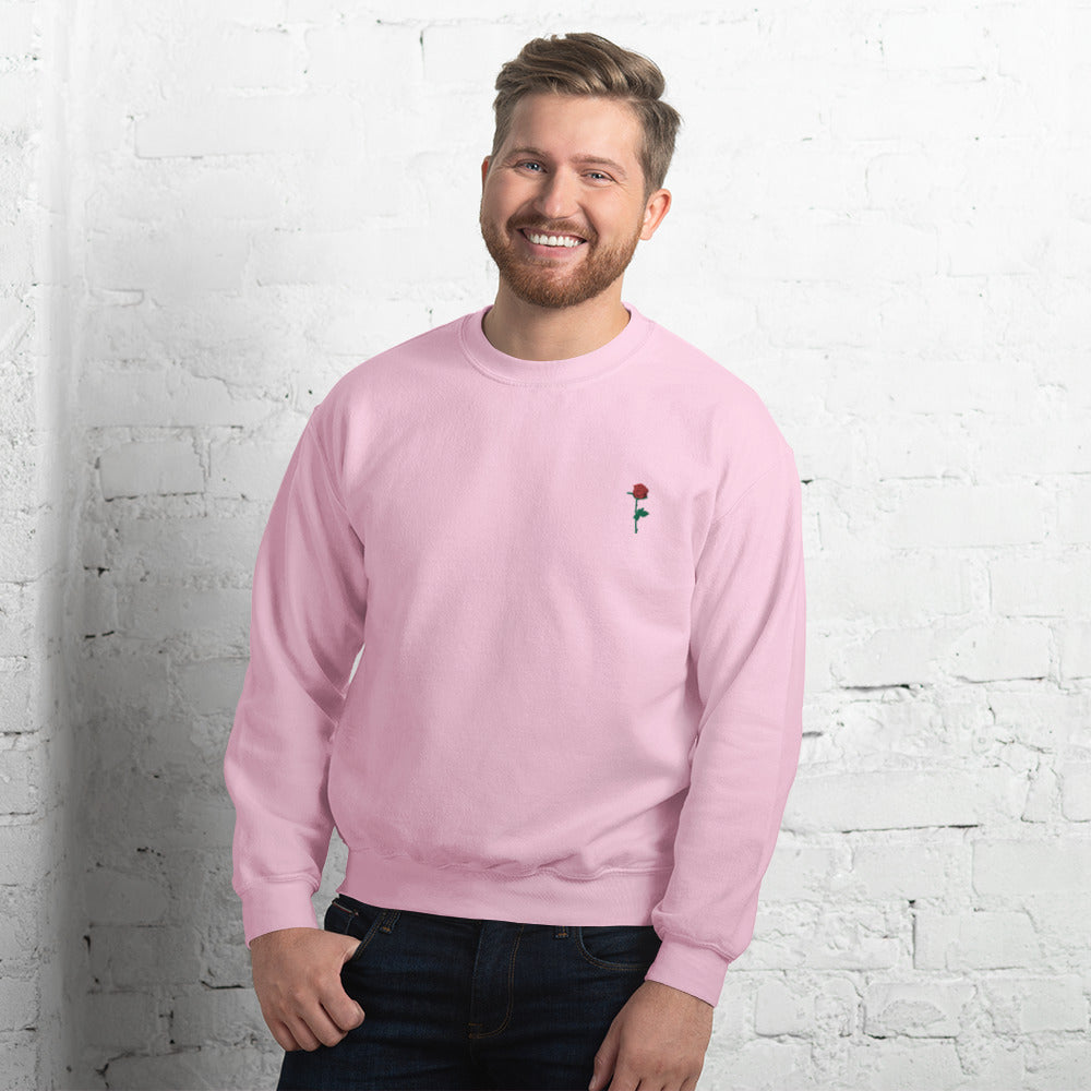 Adonis-Creations - Men's Embroidered Cotton Sweatshirt ~ Left Chest Embroidery