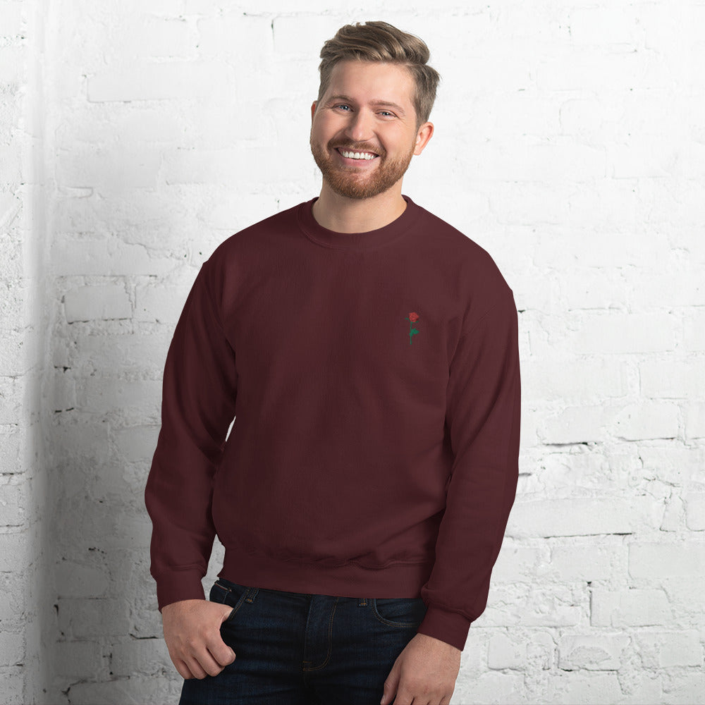 Adonis-Creations - Men's Embroidered Cotton Sweatshirt ~ Left Chest Embroidery