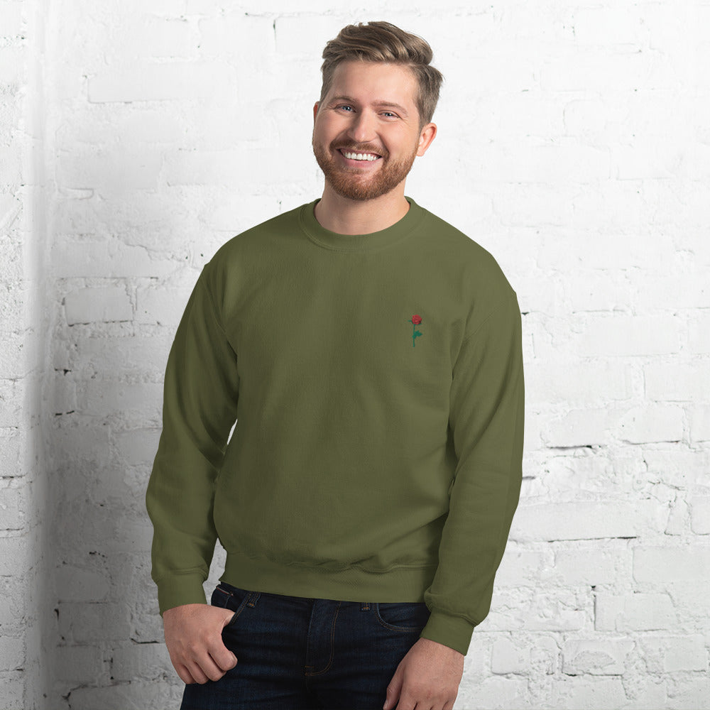 Adonis-Creations - Men's Embroidered Cotton Sweatshirt ~ Left Chest Embroidery
