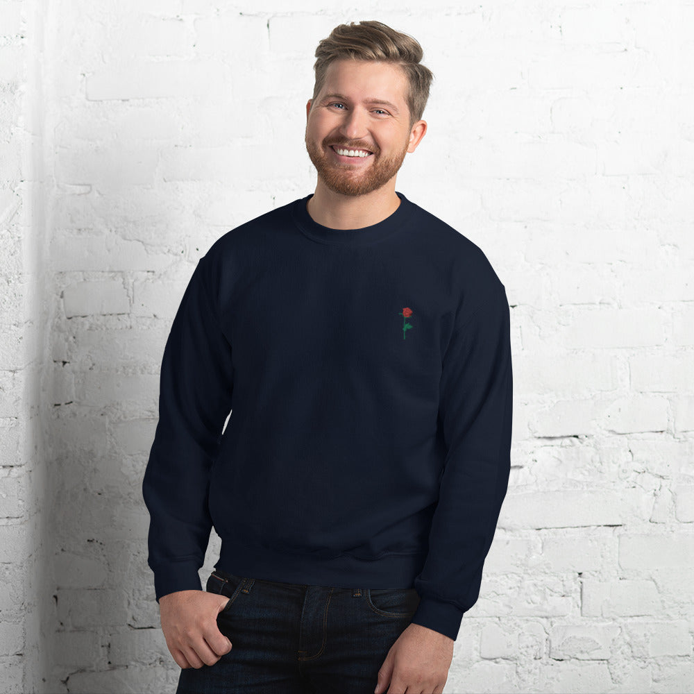 Adonis-Creations - Men's Embroidered Cotton Sweatshirt ~ Left Chest Embroidery