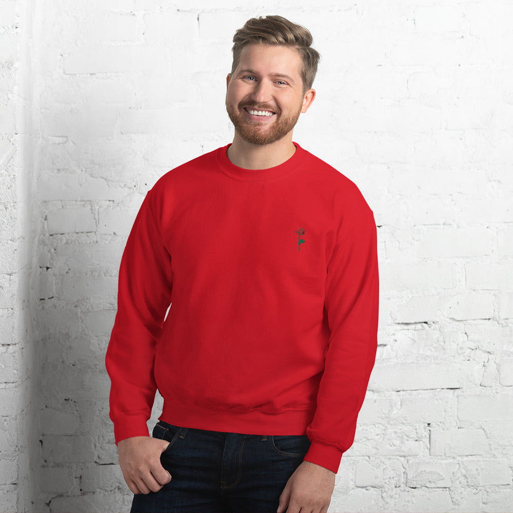 Adonis-Creations - Men's Embroidered Cotton Sweatshirt ~ Left Chest Embroidery