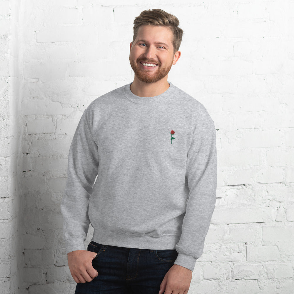 Adonis-Creations - Men's Embroidered Cotton Sweatshirt ~ Left Chest Embroidery