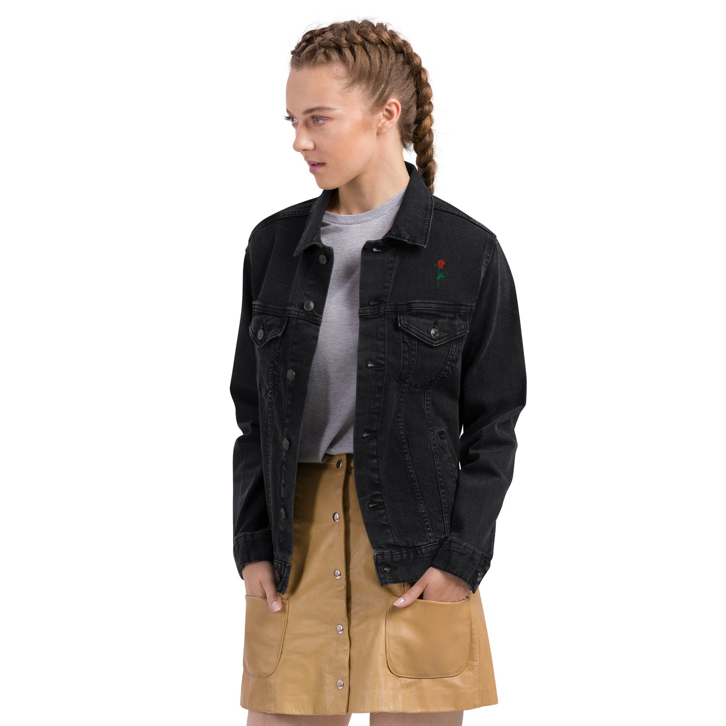 Adonis-Creations - Women's Embroidered Denim Jacket