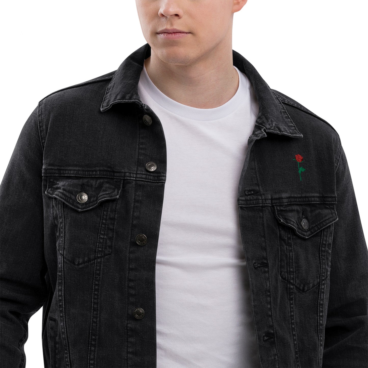 Adonis-Creations - Men's Cotton, Embroidered, Denim, jean jacket