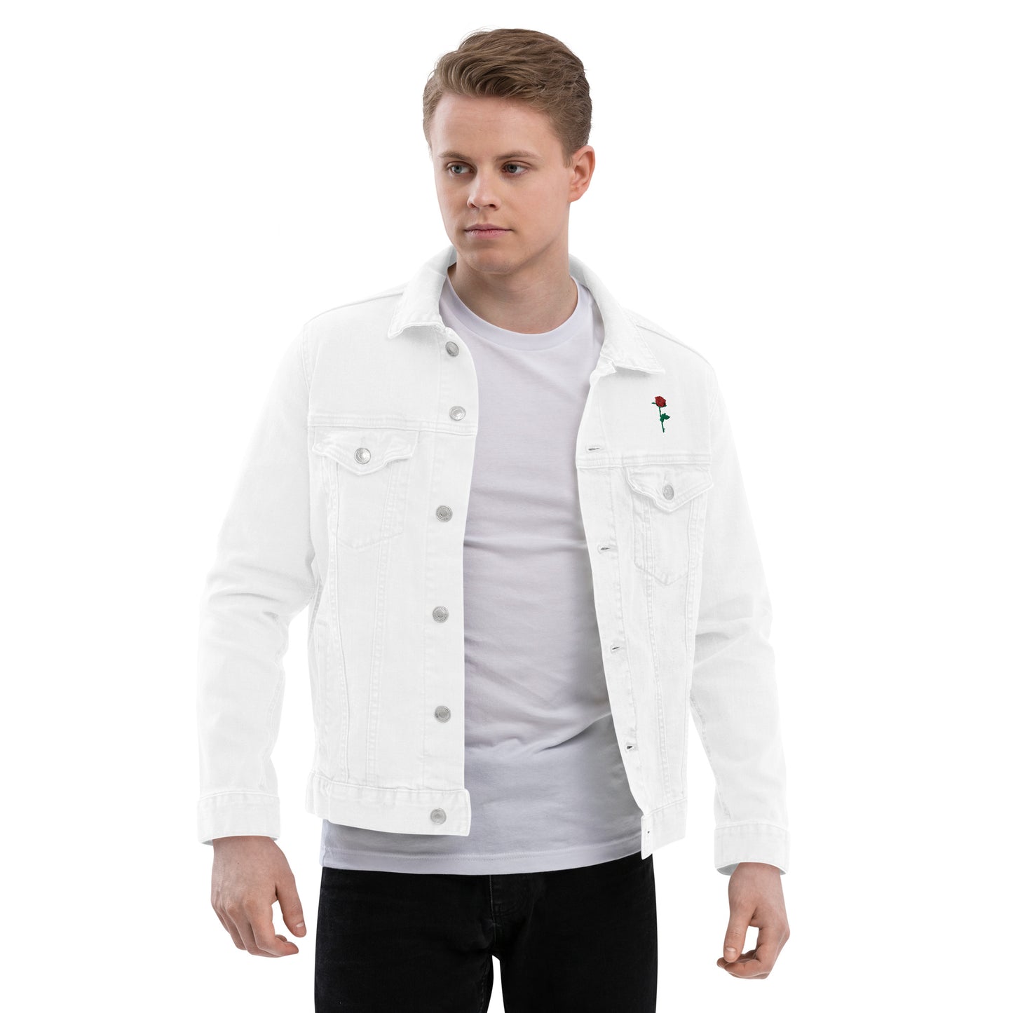 Adonis-Creations - Men's Cotton, Embroidered, Denim, jean jacket