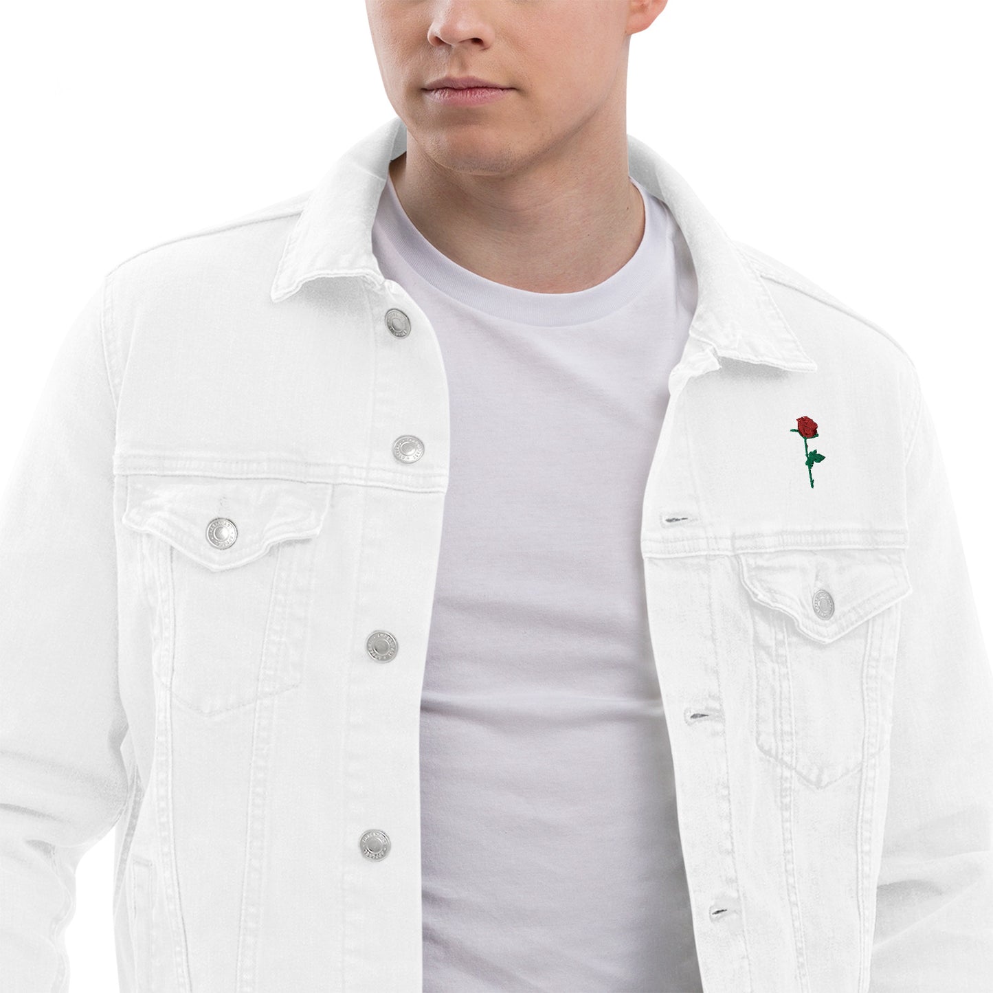 Adonis-Creations - Men's Cotton, Embroidered, Denim, jean jacket