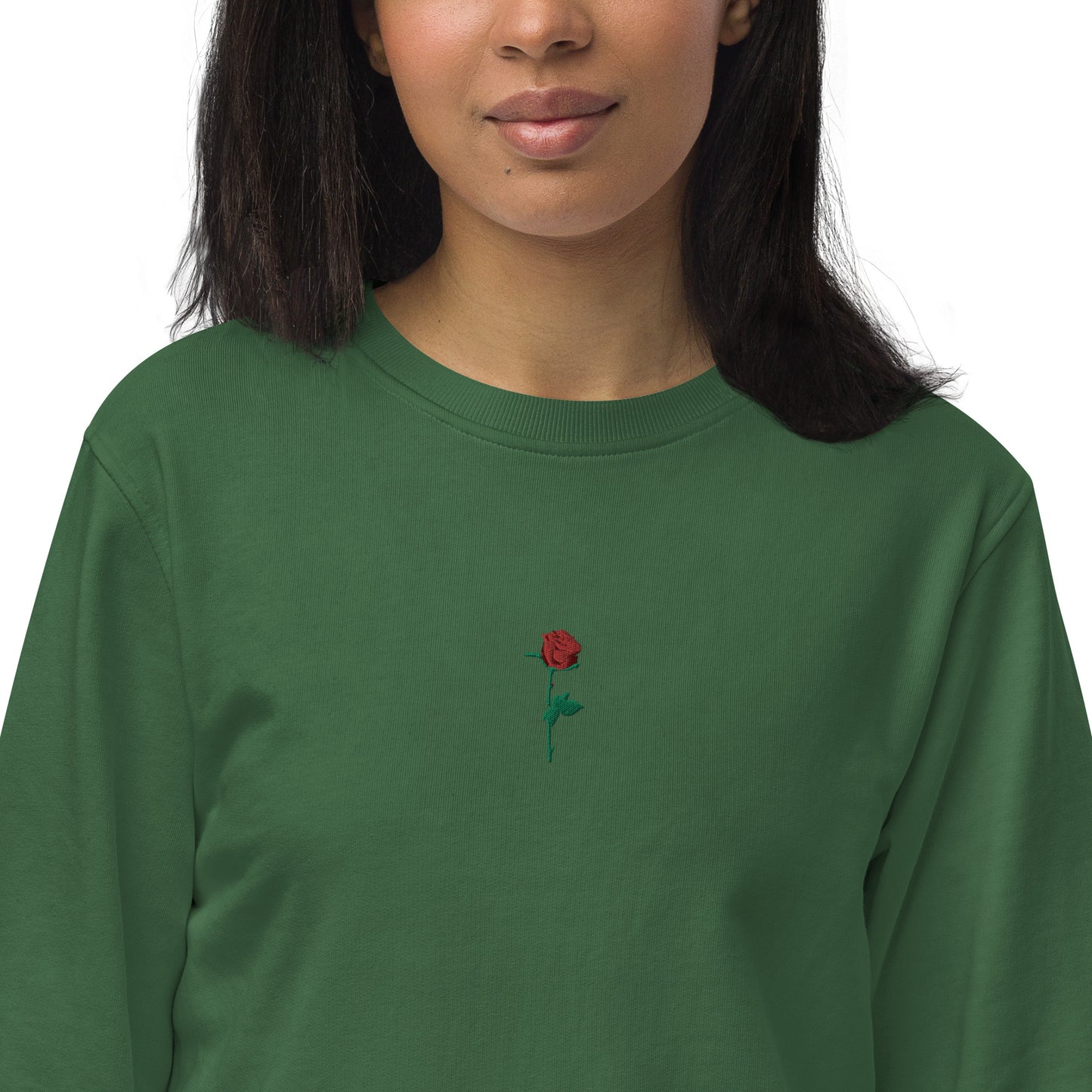 Adonis-Creations - Women's Organic Embroidered Cotton Sweatshirt