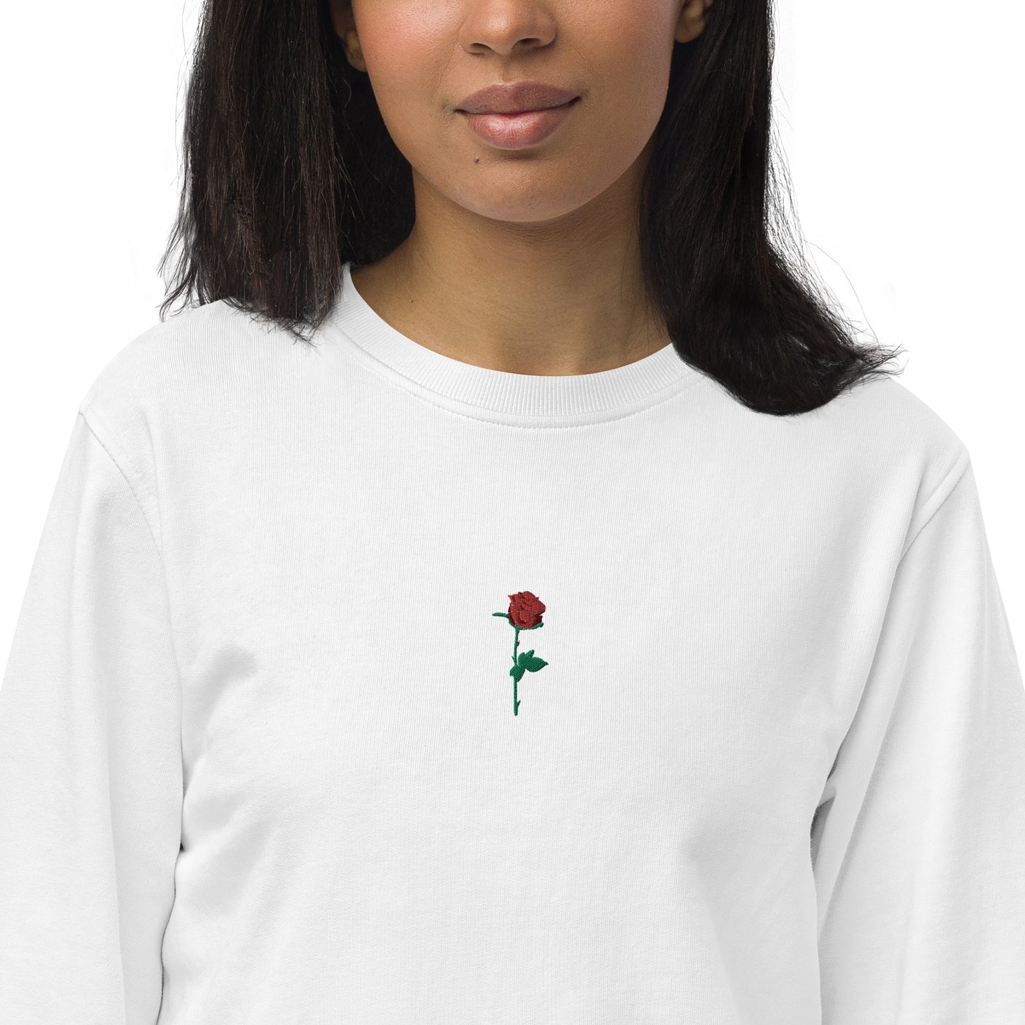 Adonis-Creations - Women's Organic Embroidered Cotton Sweatshirt