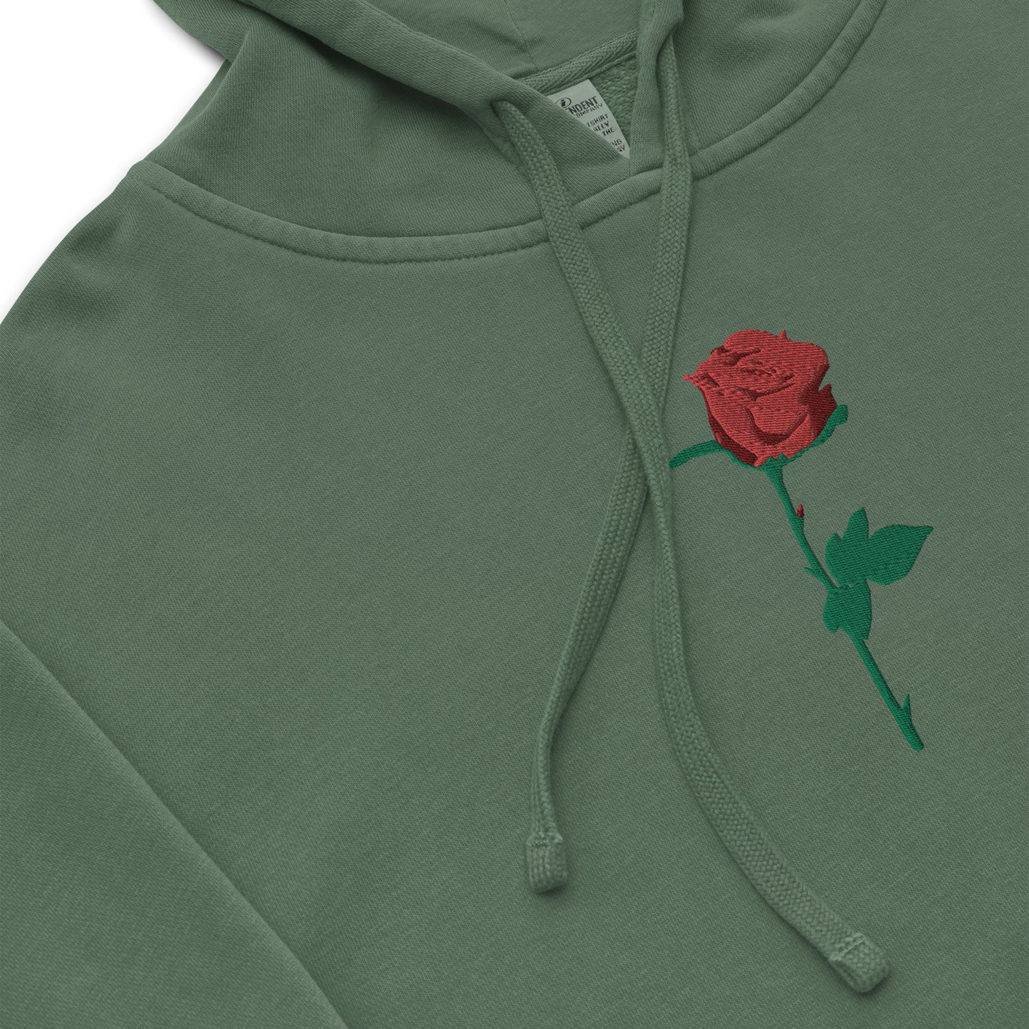Adonis-Creations - Men's Pigment Dyed Cotton Hoodie ~ Large Chest Embroidery