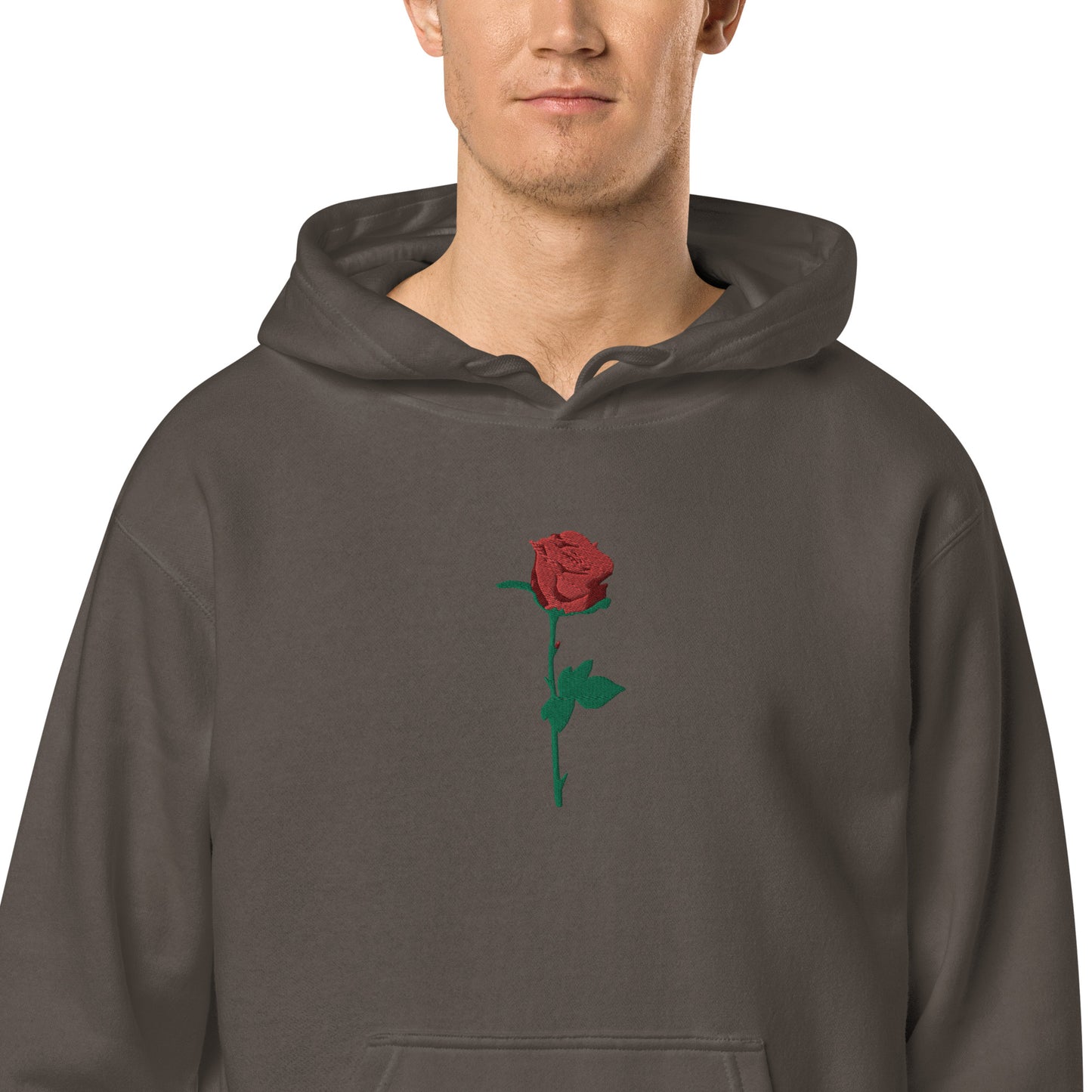 Adonis-Creations - Men's Pigment Dyed Cotton Hoodie ~ Large Chest Embroidery