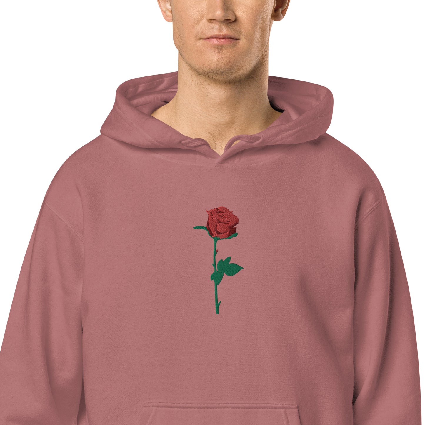 Adonis-Creations - Men's Pigment Dyed Cotton Hoodie ~ Large Chest Embroidery