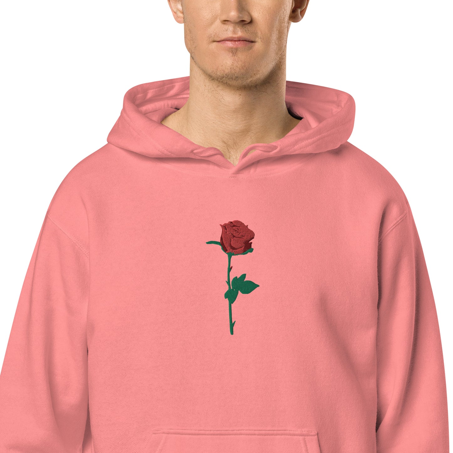 Adonis-Creations - Men's Pigment Dyed Cotton Hoodie ~ Large Chest Embroidery