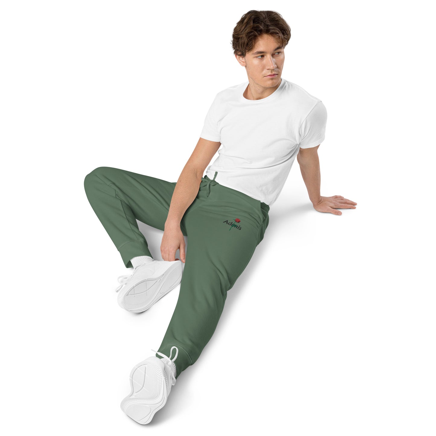 Adonis-Creations - Men's pigment-dyed embroidered sweatpants
