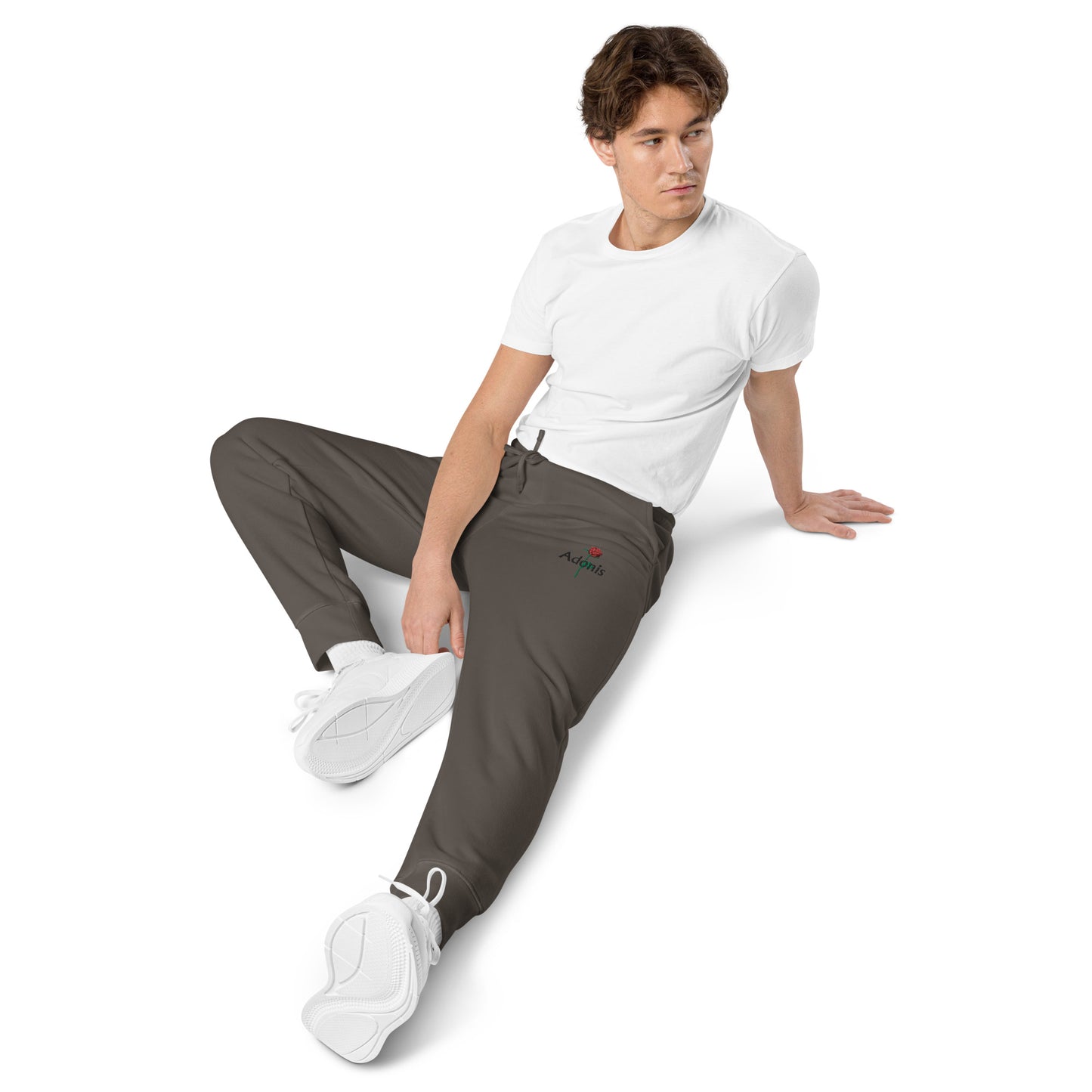Adonis-Creations - Men's pigment-dyed embroidered sweatpants