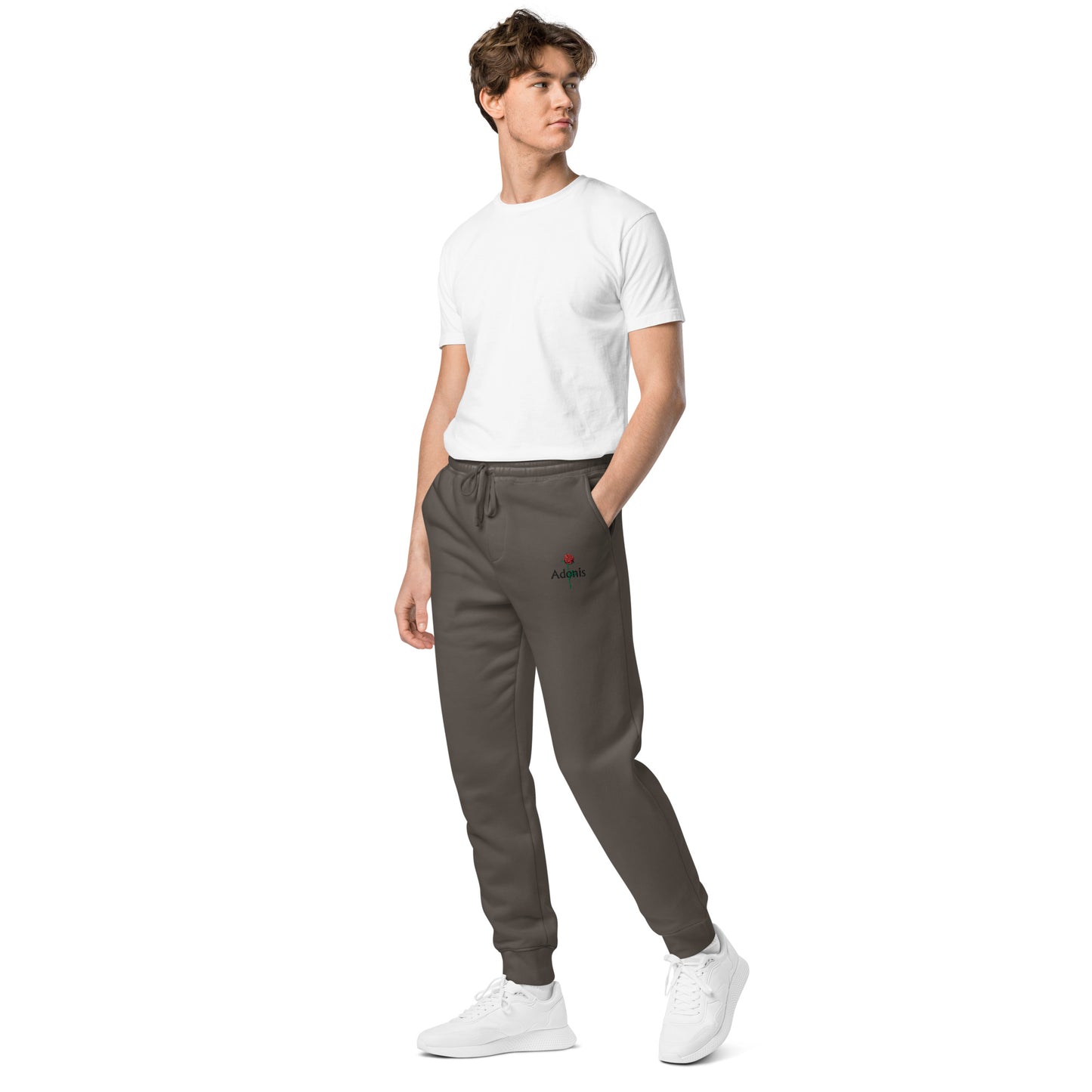 Adonis-Creations - Men's pigment-dyed embroidered sweatpants