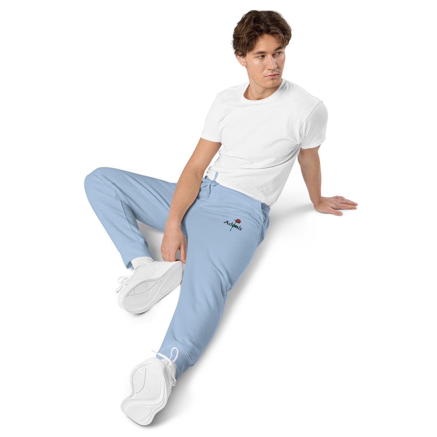 Adonis-Creations - Men's pigment-dyed embroidered sweatpants