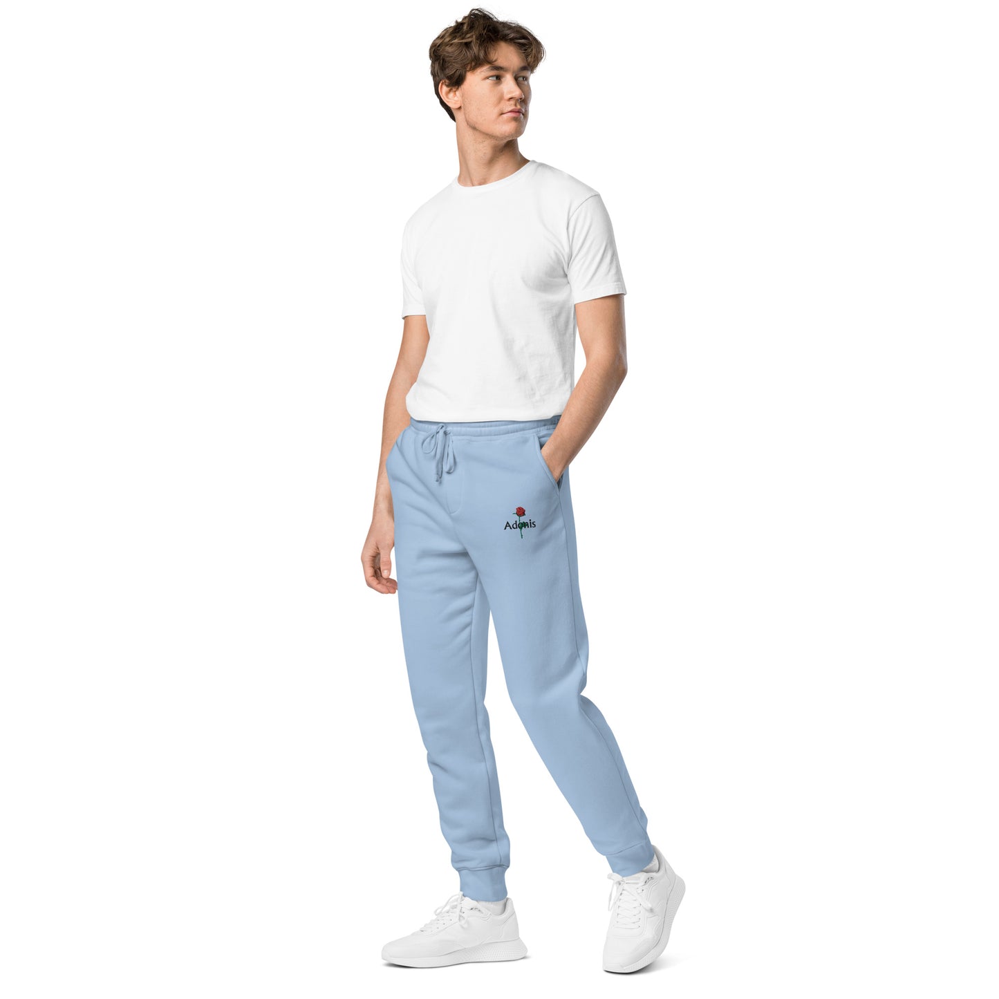 Adonis-Creations - Men's pigment-dyed embroidered sweatpants