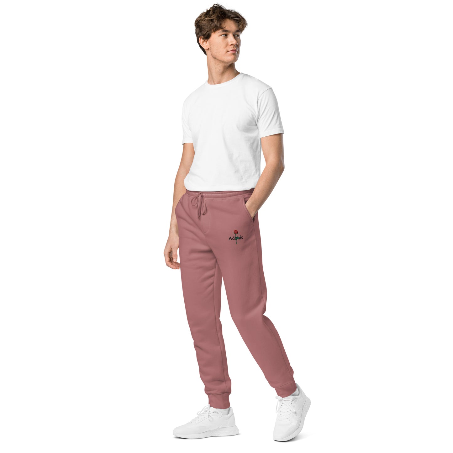 Adonis-Creations - Men's pigment-dyed embroidered sweatpants