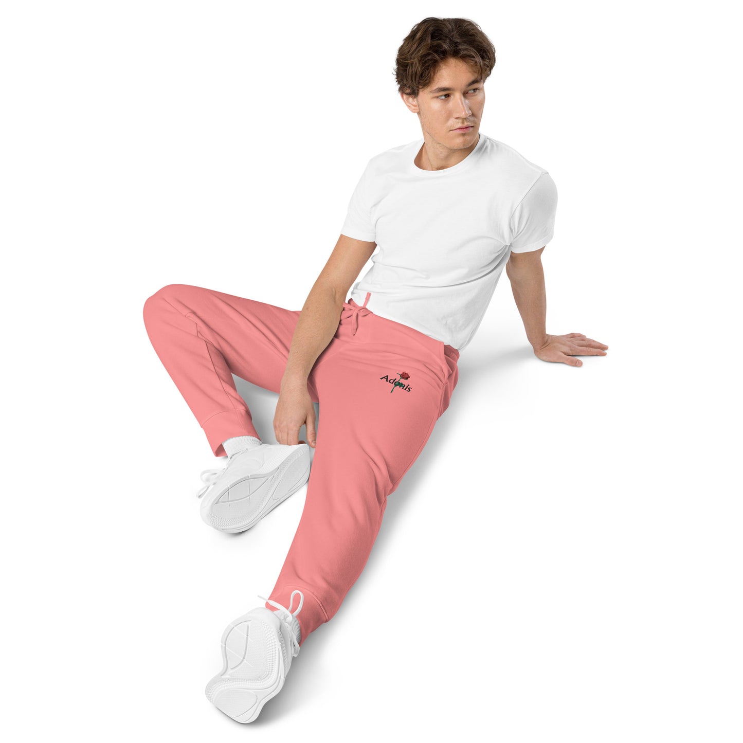 Adonis-Creations - Men's pigment-dyed embroidered sweatpants