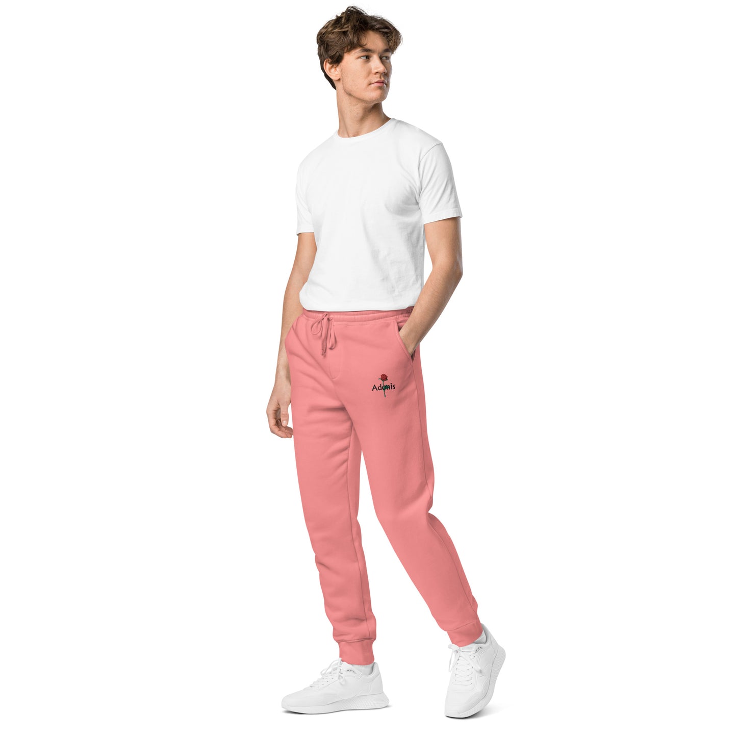 Adonis-Creations - Men's pigment-dyed embroidered sweatpants