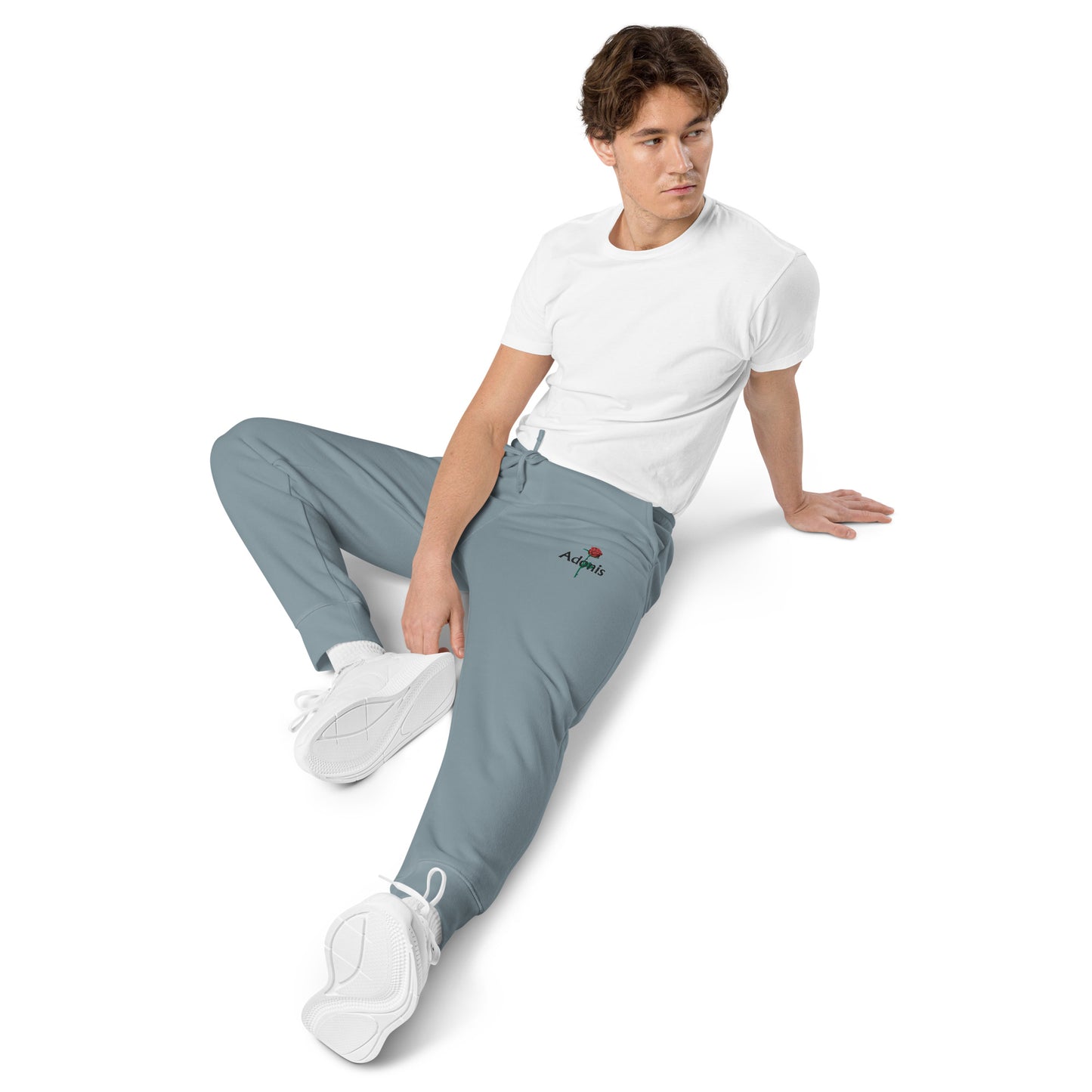 Adonis-Creations - Men's pigment-dyed embroidered sweatpants