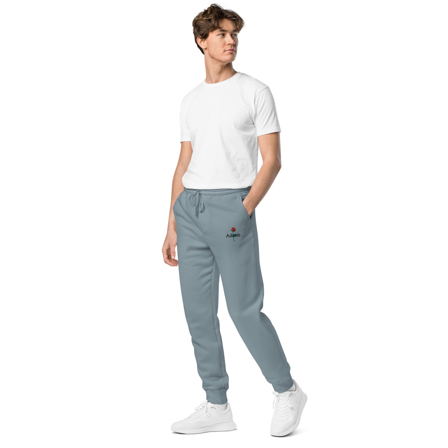 Adonis-Creations - Men's pigment-dyed embroidered sweatpants