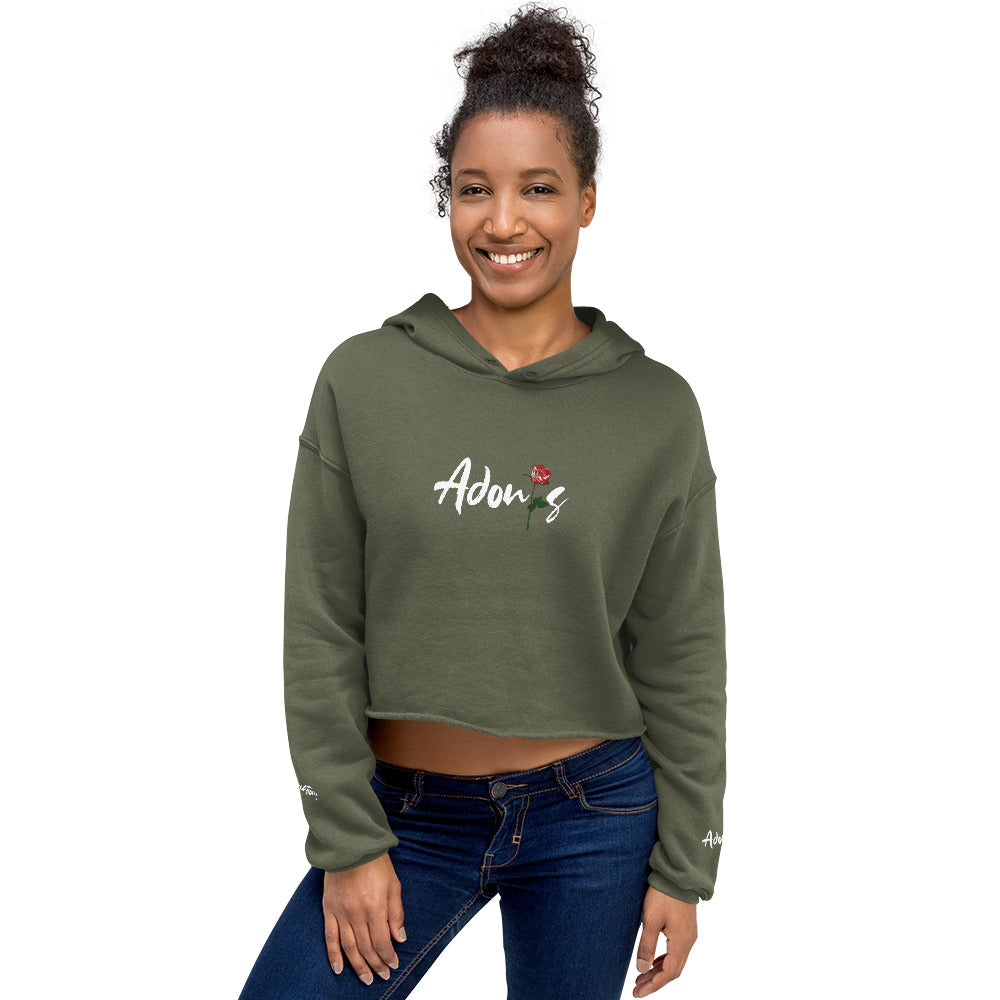 Adonis-Creations - Women's Cropped Pullover Hoodie Digital Print