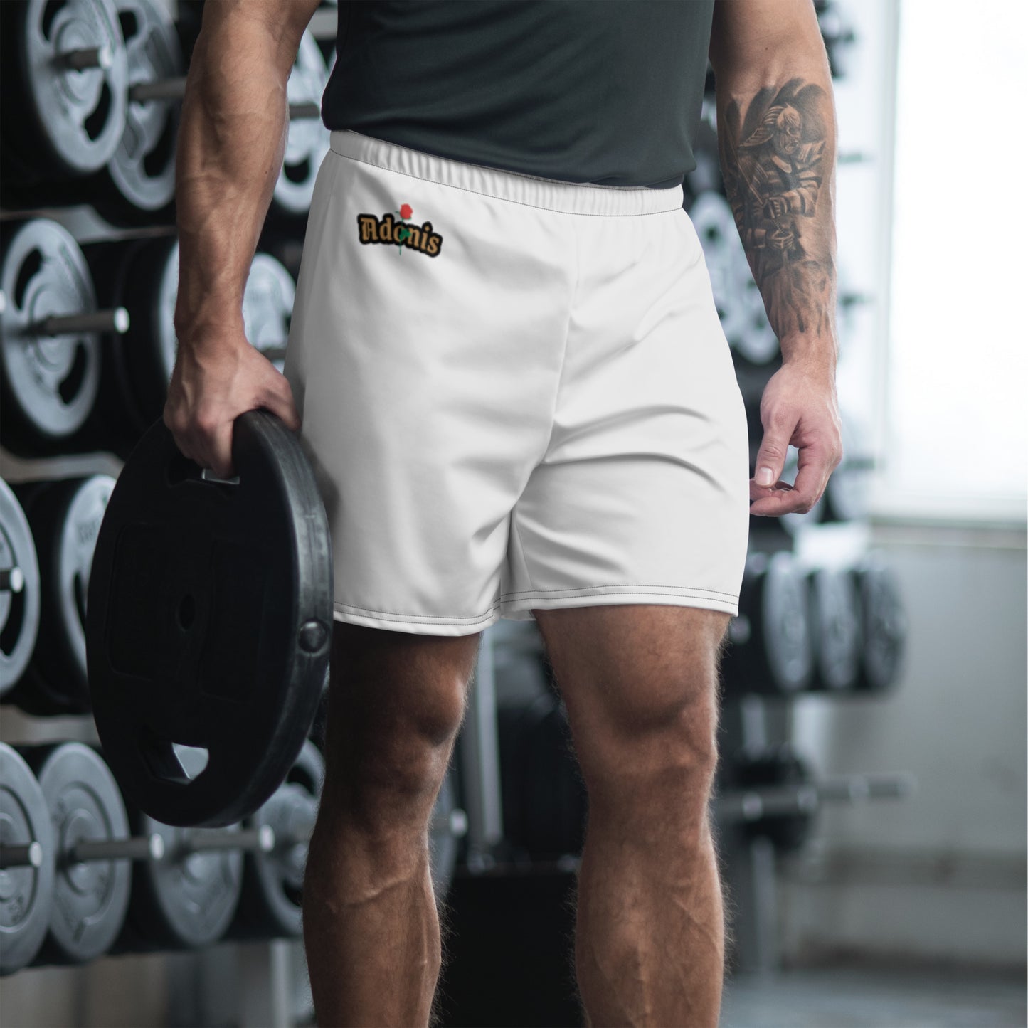 Men's Athletic Long Shorts(Whisper Grey)