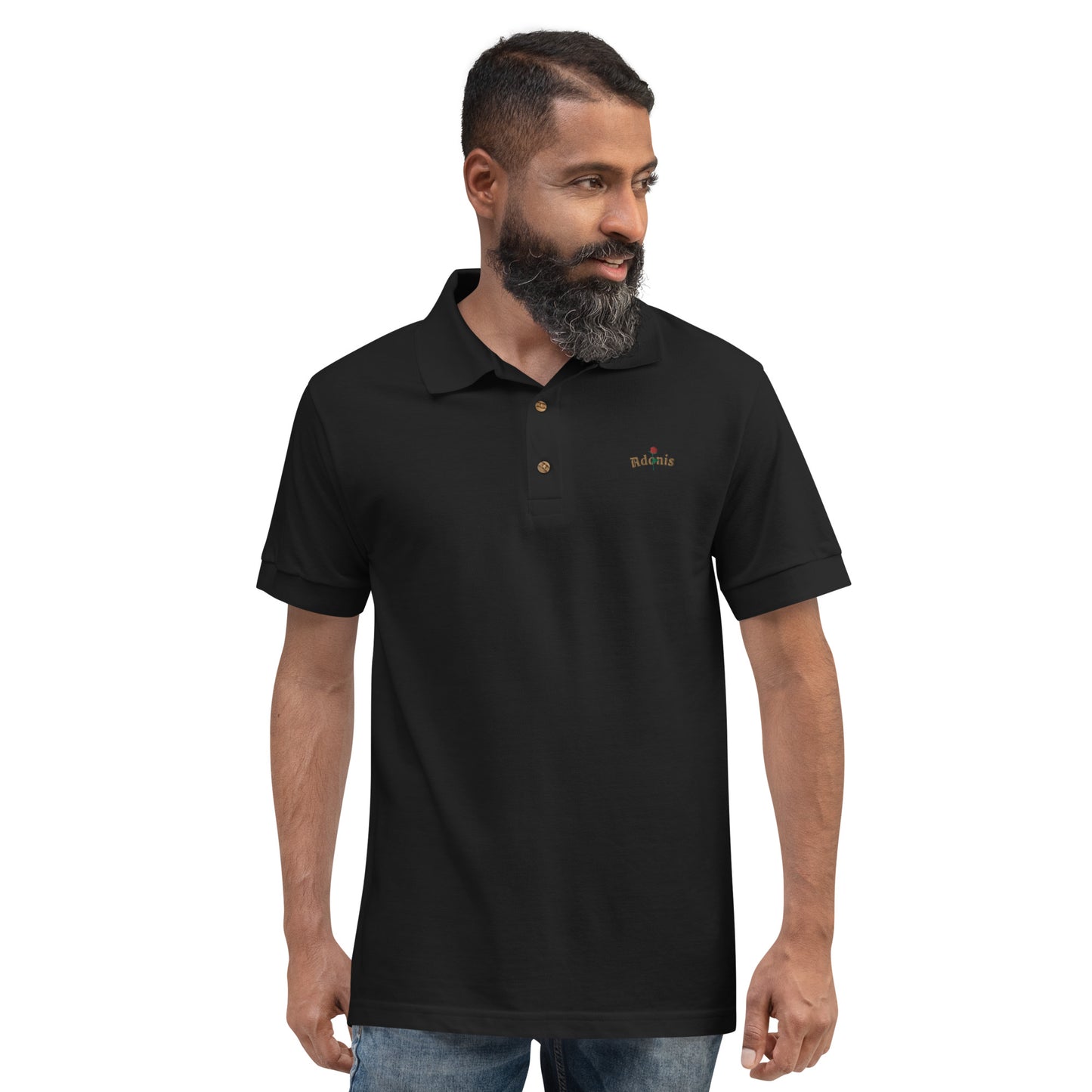 Adonis-Creations - Men's Embroidered Short Sleeve Polo