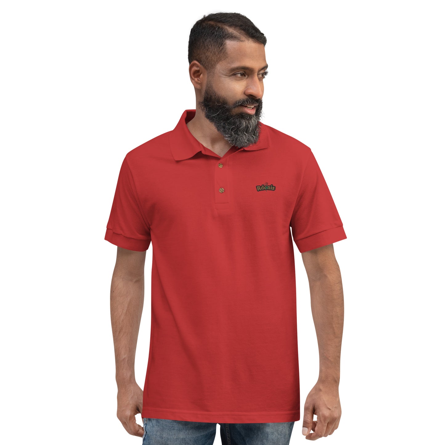 Adonis-Creations - Men's Embroidered Short Sleeve Polo