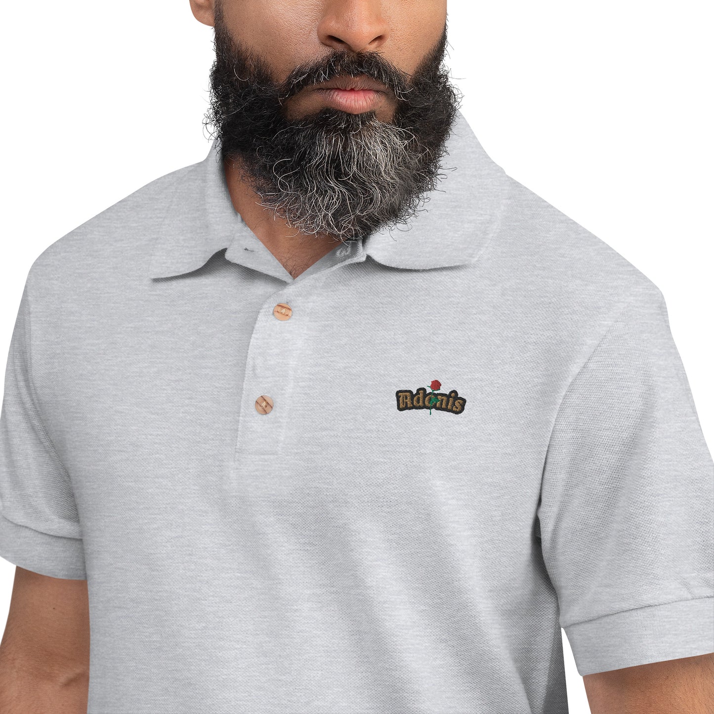 Adonis-Creations - Men's Embroidered Short Sleeve Polo