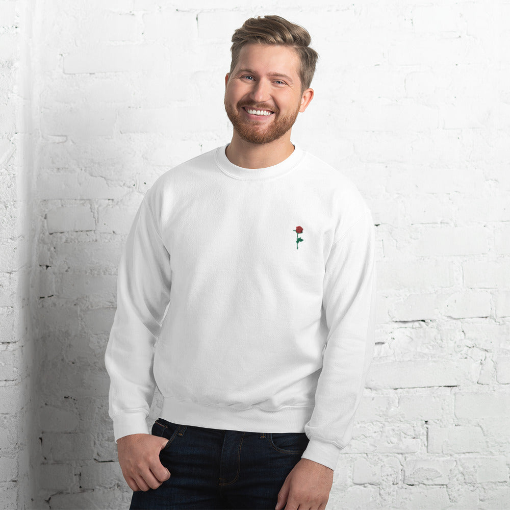 Adonis-Creations - Men's Embroidered Cotton Sweatshirt ~ Left Chest Embroidery
