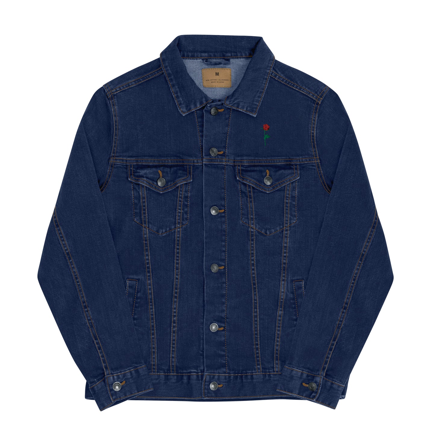 Adonis-Creations - Men's Cotton, Embroidered, Denim, jean jacket
