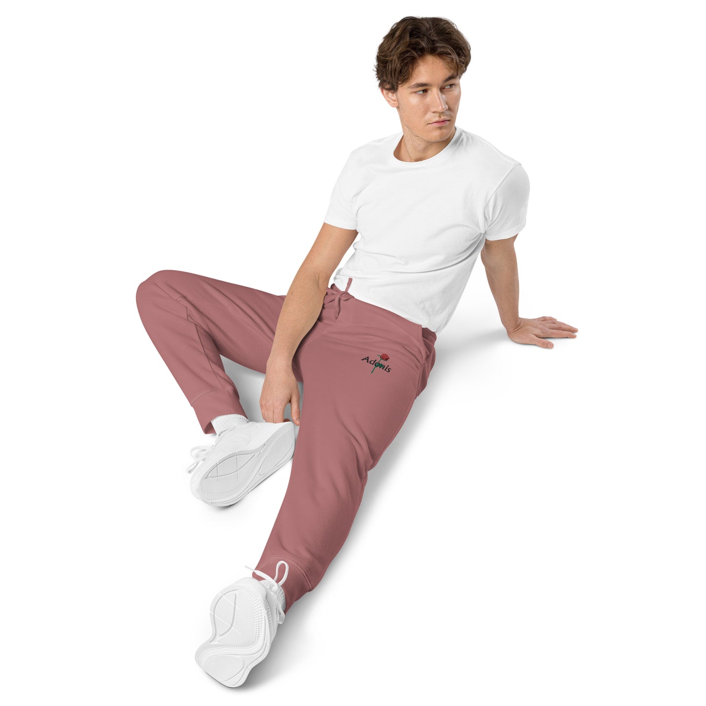 Adonis-Creations - Men's pigment-dyed embroidered sweatpants